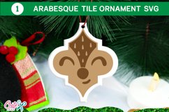 Christmas Arabesque tile ornament SVG for crafters bundle 5 Product Image 2