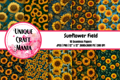 Sunflower Field Seamless Pattern Product Image 1