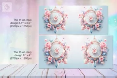 Pastel Dream Catcher PNG sublimation. 11 & 15 oz mug wraP Product Image 2