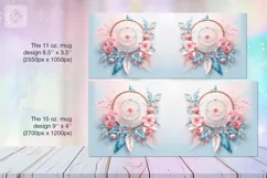 Pastel Dream Catcher PNG sublimation. 11 & 15 oz mug wraP Product Image 2