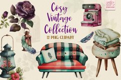 Watercolor Cozy Vintage Home Decoration Illustration Product Image 1