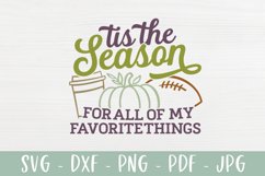 Tis The Season Fall SVG - Football, Pumpkin, Coffee Product Image 2