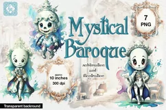 Watercolor Mystical Baroque PNG sublimation Product Image 1