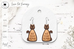 Layered Cat Earrings Laser Cut | Funny &amp; Sarcastic Earrings Product Image 1