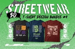 Streetwear T-shirt Designs Bundle Vector #4 Product Image 1