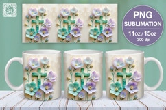 Cute Bunny. Easter mug Sublimation | 11 &amp; 15 oz mug wrap Product Image 1