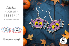 Cute Bat Halloween Laser Cut Earrings | Spooky Earrings Product Image 1
