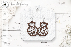 Minimalist Cat Earrings Laser Cut SVG | Pet Laser Earrings Product Image 1