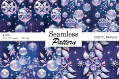 Christmas Snowflakes/ Winter Art digital papers. Seamless Product Image 1