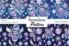 Christmas Snowflakes/ Winter Art digital papers. Seamless Product Image 1