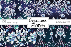 Christmas Snowflakes/ Winter Art digital papers. Seamless Product Image 1