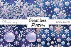 Christmas Snowflakes/ Winter Art digital papers. Seamless Product Image 1