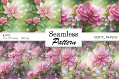 Spring digital papers. Flower Seamless pattern Product Image 1