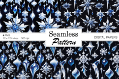 Christmas Winter Art digital papers. Christmas Seamless Product Image 1