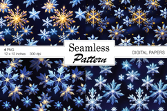 Christmas Snowflakes/ Winter Art digital papers. Seamless Product Image 1