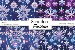 Christmas Snowflakes/ Winter Art digital papers. Seamless Product Image 1