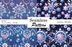 Christmas Snowflakes/ Winter Art digital papers. Seamless Product Image 1