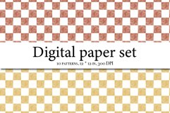 Earth Tone Plaid Digital Paper Pack - Digital Checked paper Product Image 2