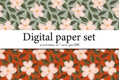 Pattern clipart with Flowers Digital Paper- Flowers Seamless Product Image 4