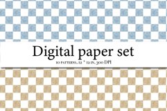 Earth Tone Plaid Digital Paper Pack - Digital Checked paper Product Image 3