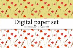 Wildflowers Aesthetics Digital Papers - Scrapbook Papers Product Image 3