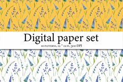 Wildflowers Aesthetics Digital Papers - Scrapbook Papers Product Image 4