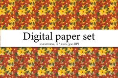 Pattern clipart with Flowers Digital Paper- Flowers Seamless Product Image 7