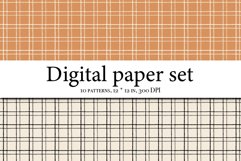 Earth Tone Plaid Digital Paper Pack - Digital Tartan Plaid Product Image 5