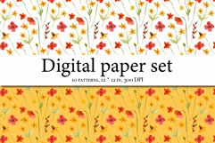 Wildflowers Aesthetics Digital Papers - Scrapbook Papers Product Image 5