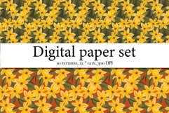 Pattern clipart with Flowers Digital Paper- Flowers Seamless Product Image 8