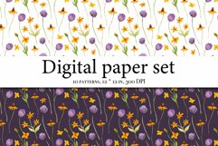 Wildflowers Aesthetics Digital Papers - Scrapbook Papers Product Image 6