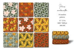 Pattern clipart with Flowers Digital Paper- Flowers Seamless Product Image 2