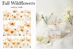 Watercolor Floral Clipart - Watercolor Autumn flowers Product Image 2