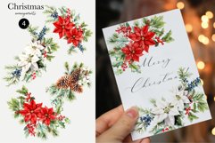 Watercolor Christmas Clipart - Christmas Bouquets - Winter Product Image 2