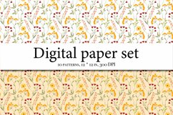 Wildflowers Aesthetics Digital Paper, Meadow Flowers Product Image 4