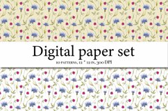 Wildflowers Aesthetics Digital Paper, Meadow Flowers Product Image 5