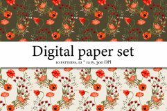 Wildflowers Aesthetics Digital Paper, Meadow Flowers Product Image 5