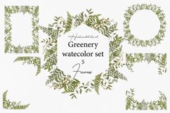Watercolor Forest Digital Clipart Set - Forest landscape Product Image 7
