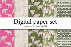 Elephant Digital Papers - Zebra Seamless Pattern Product Image 1