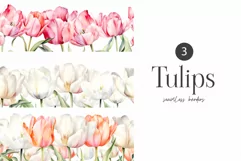 Watercolor Tulips clipart - Watercolor floral clipart png Product Image 2