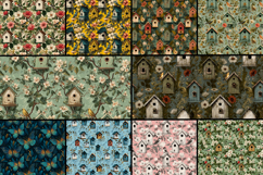 Birdhouse Village Seamless Pattern Product Image 2