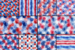 Patriotic Watercolor Seamless Pattern Product Image 2