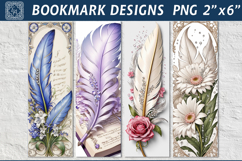 Feather Printable Bookmark 4 PNG Product Image 1