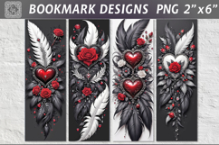 Heart Dream Printable Bookmark 4 PNG Product Image 1