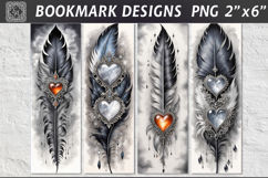 Heart Dream Printable Bookmark 4 PNG Product Image 1