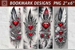 Heart Dream Printable Bookmark 4 PNG Product Image 1
