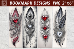 Heart Dream Printable Bookmark 4 PNG Product Image 1
