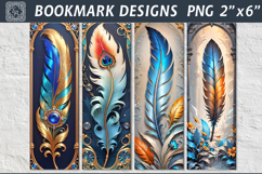 Feather Printable Bookmark 4 PNG Product Image 1