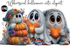 Whimsical Halloween Cute Png Clipart Product Image 1