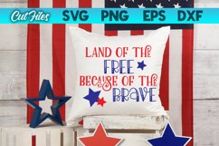 Land of the Free Because of the Brave SVG Cut File Product Image 1